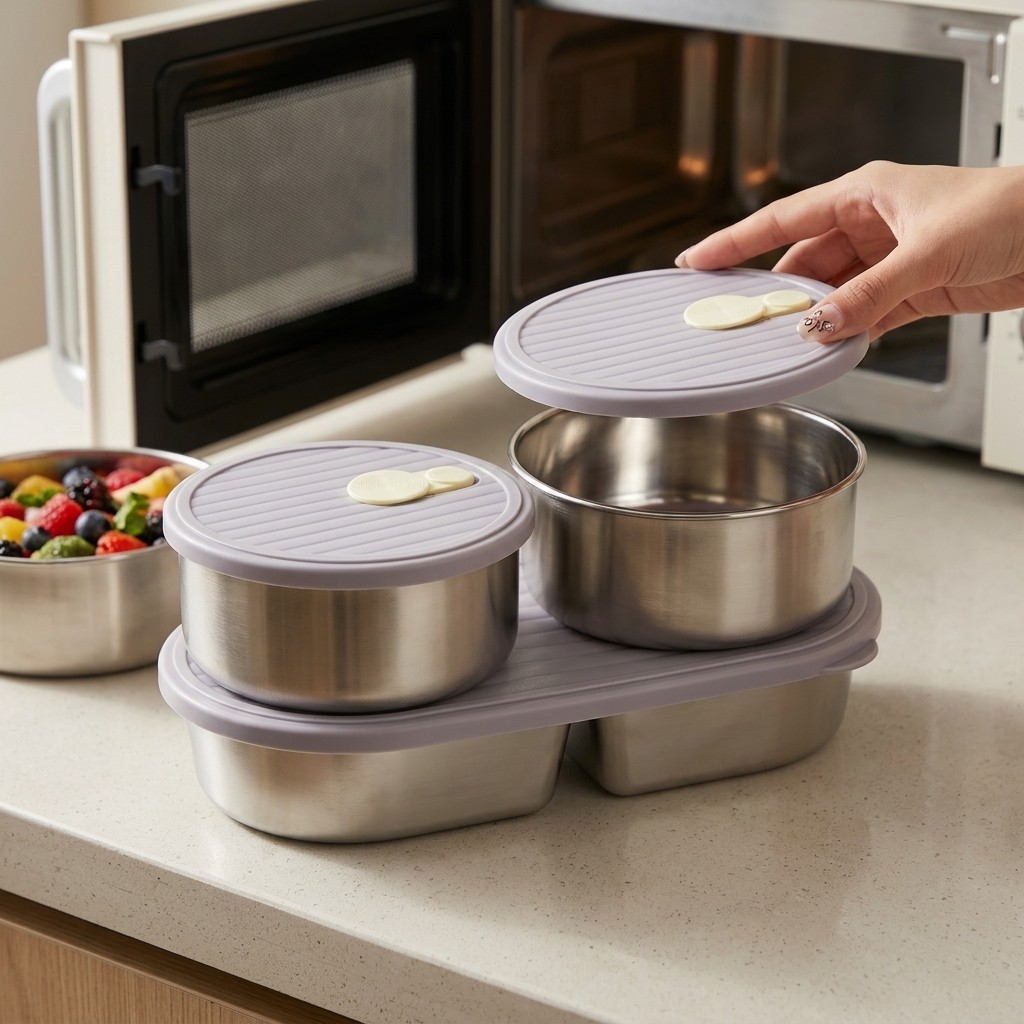 Microwavable 304 Stainless Ste - Meal Prep Meal Ideas recension och pris