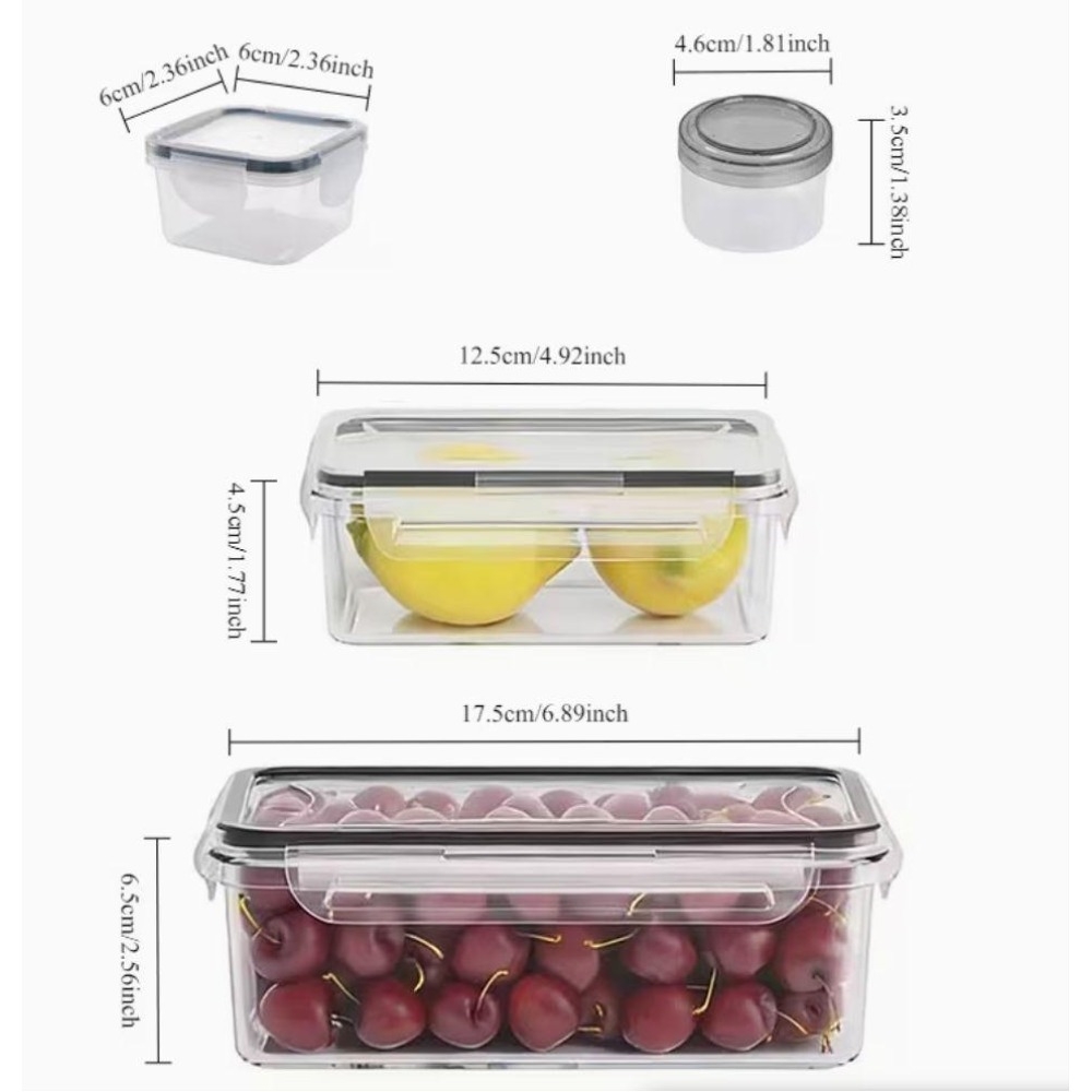 4-Piece Clear Food Storage Con - Glass Container Set recension och pris