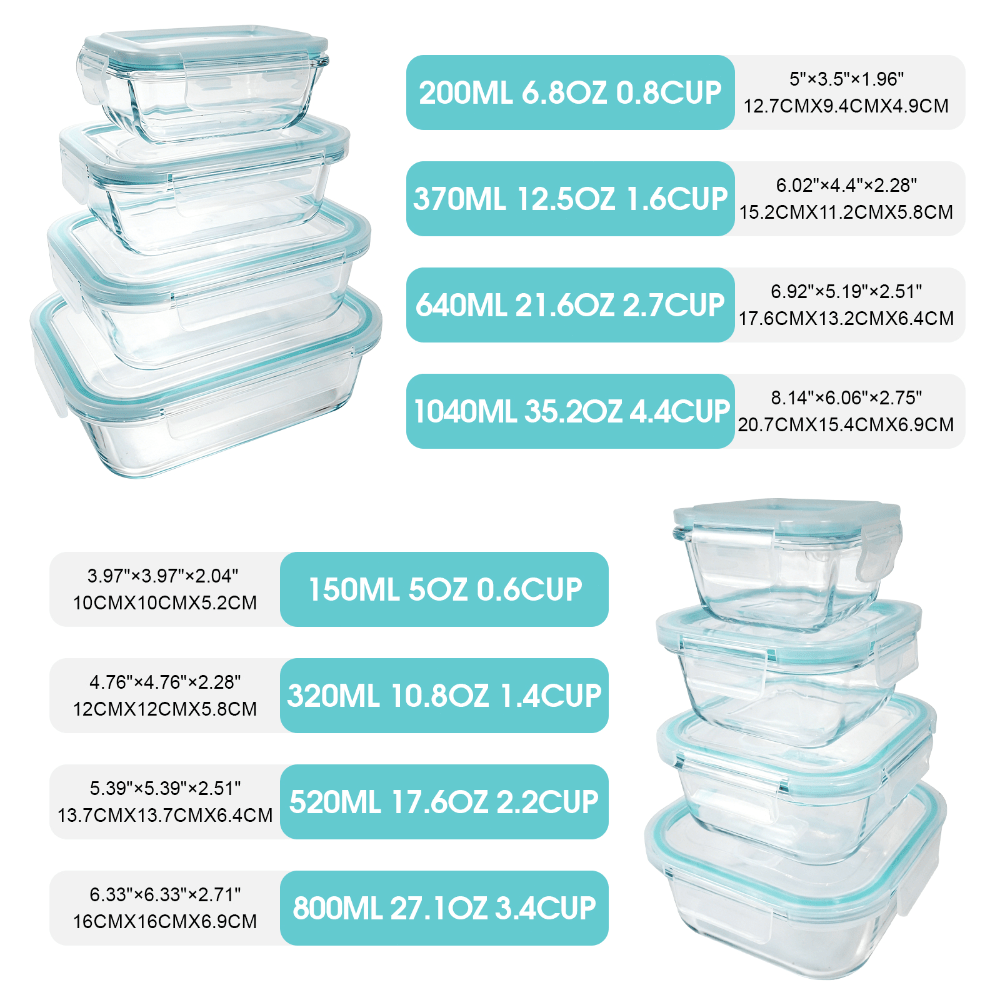24 Pcs Glass Food Storage Cont - Meal Prep Oven Safe Containers recension och pris
